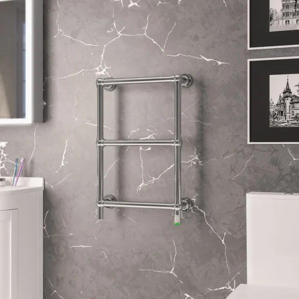 Mild Steel Kennet Chrome Heated Towel Rail