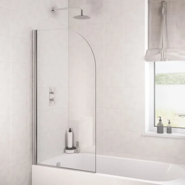 Radius 6mm 1400 x 800 Hinged Bath Screen