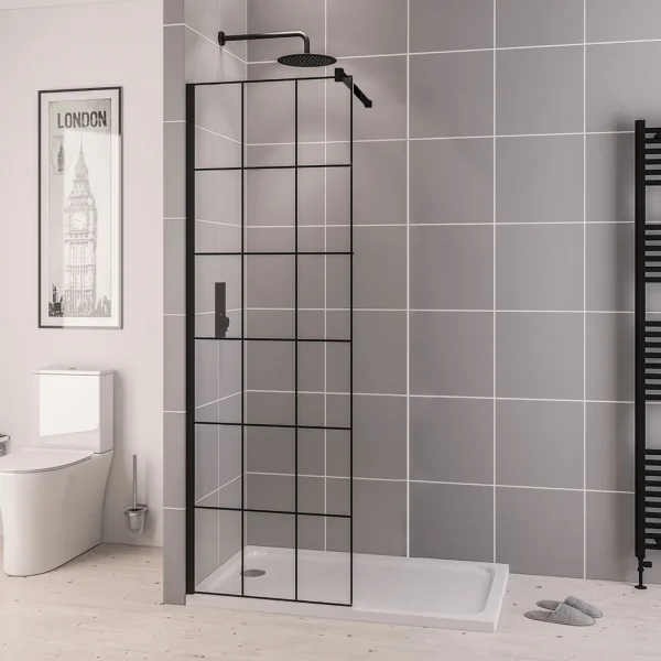 Vantage 2000 Matt Black 8mm 500 Framed Walk-In Panel