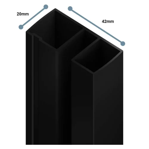 Vantage 2000 Matt Black 6mm extension profile