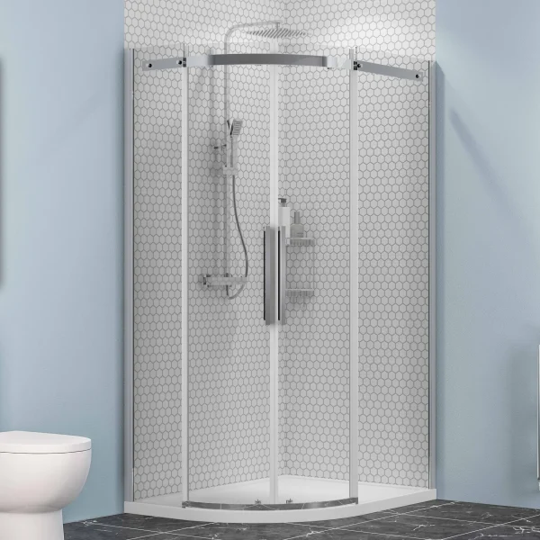 Corniche 2000 Chrome 1100 x 900 Offset Quadrant Shower Enclosure