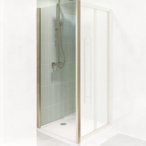 Vantage 2000 800mm Brushed Brass Easy Clean Side Panel