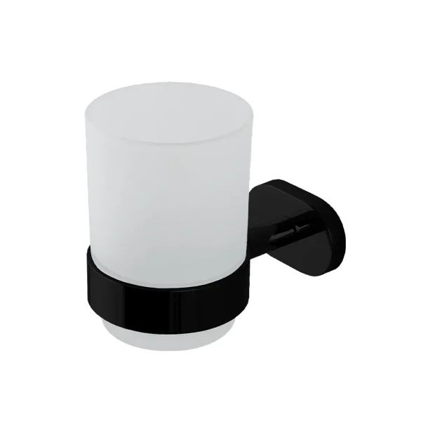 Salerno Matt Black Tumbler Holder