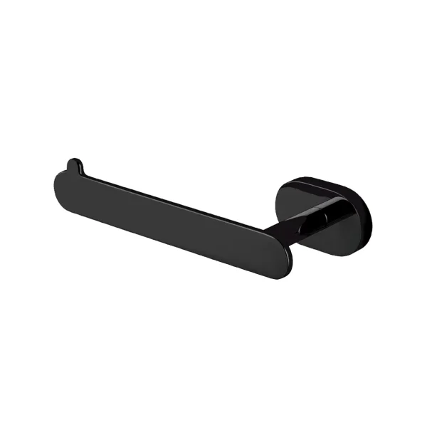 Salerno Matt Black Toilet Roll Holder