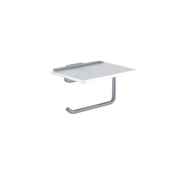 Asti Toilet Roll Holder with Glass Shelf