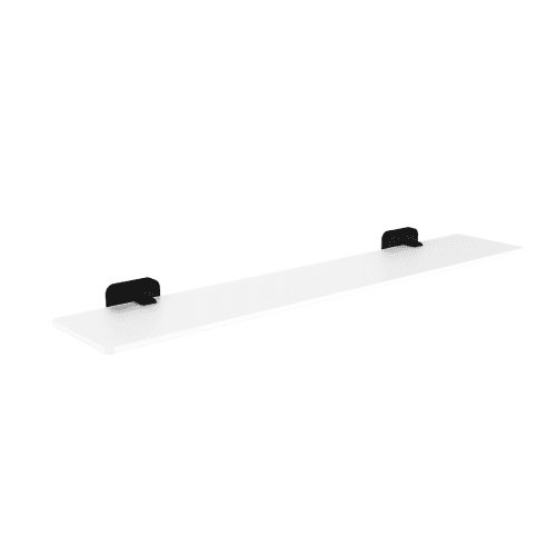 Asti Matt Black Glass Shelf