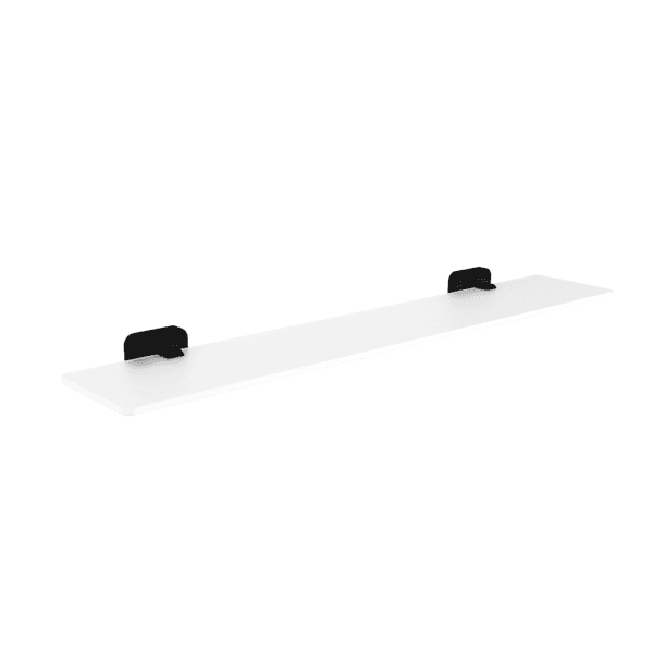 Asti Matt Black Glass Shelf