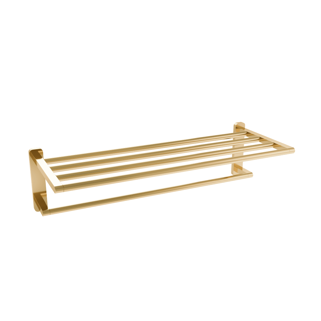 Asti Brushed Brass Towel Shelf