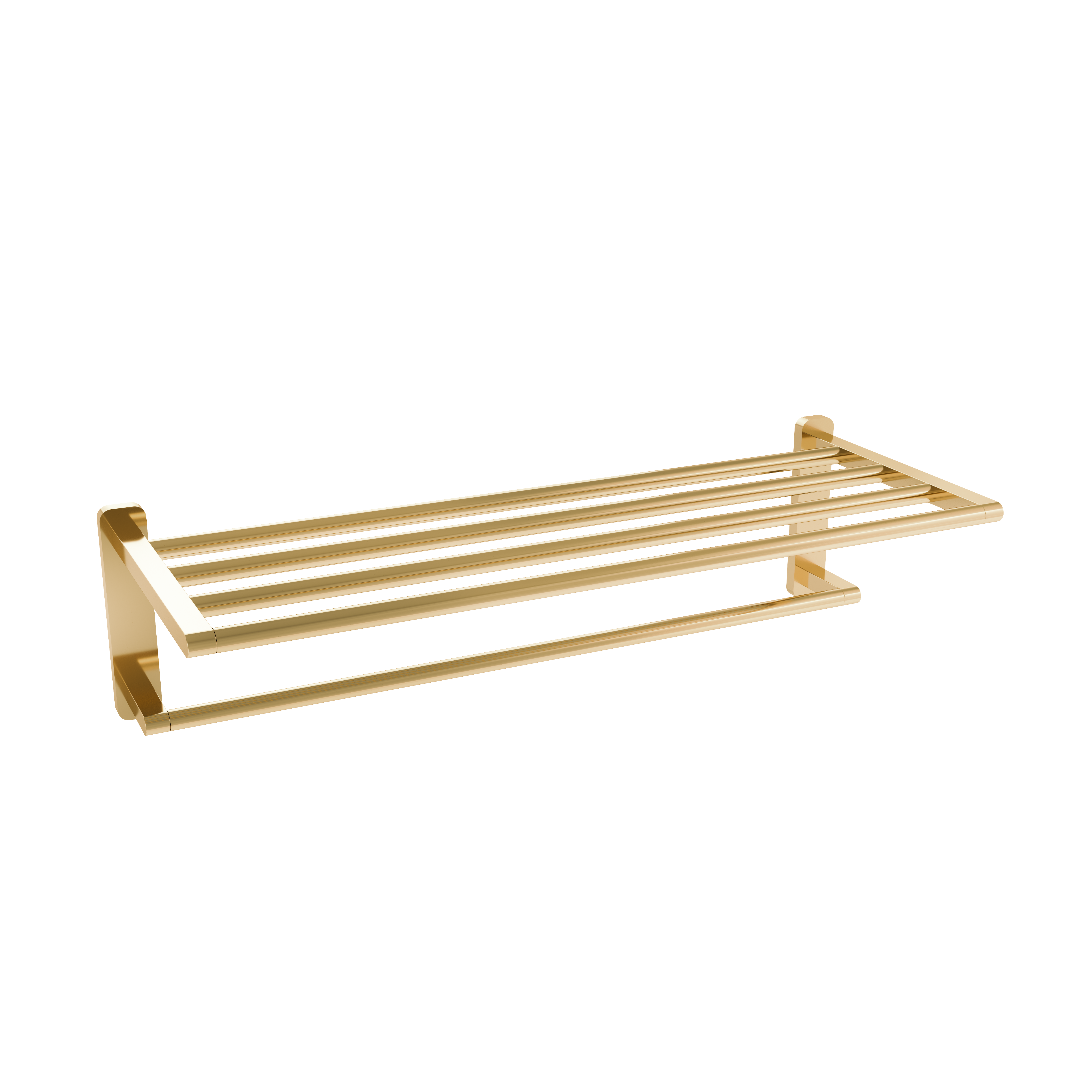 Asti Brushed Brass Towel Shelf