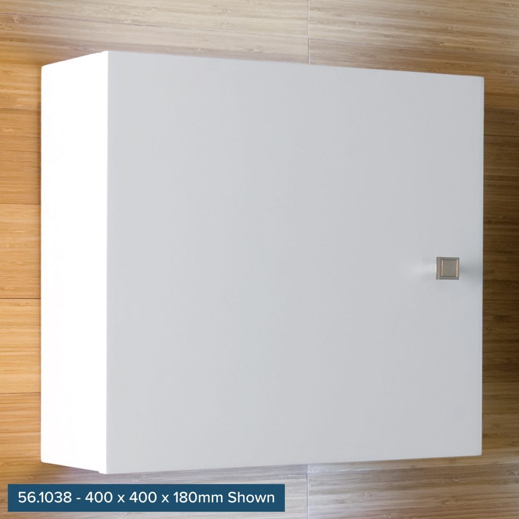 Single Knob 400 White Cabinet