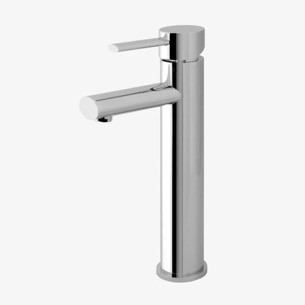 Cortauld Chrome High Rise Extended Basin Mono Mixer Tap With Click Waste