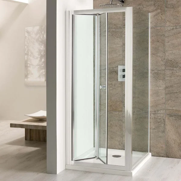 Volente Bi-Fold Door Silver Polished