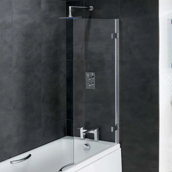 Volente 8mm 1500 x 850 Hinged Shower Bath Screen
