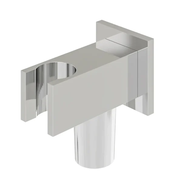 Chrome Square Wall Elbow and Shower Handset Holder