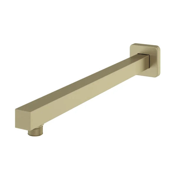 Brushed Brass Square Fixed Over Head Shower Arm