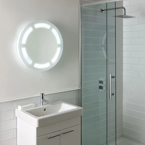 Rockland 600 Circular Fluorescent Light Bathroom Mirror