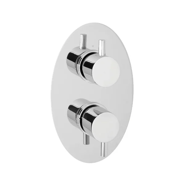 Oval twin plate round rings