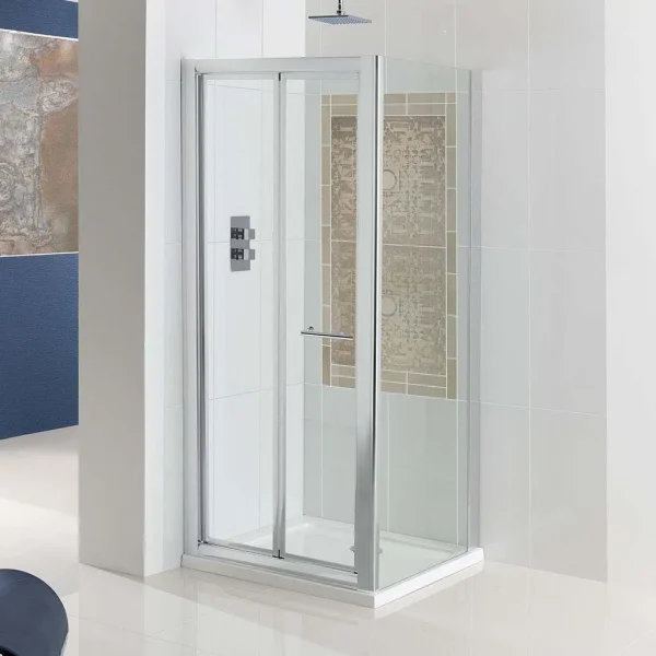 Vulcan Bi-Fold Door 5mm, Silver Polished