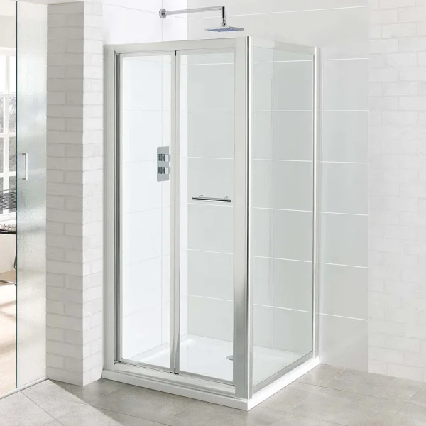 Vantage Easy Clean Bi-Fold Door Silver Polished