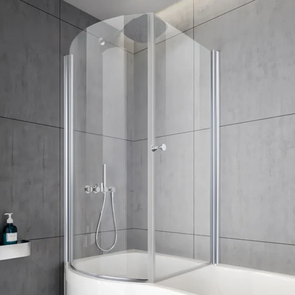 Beaufort Left Handed Shower Bath Screen Type 1 Pivot Doors
