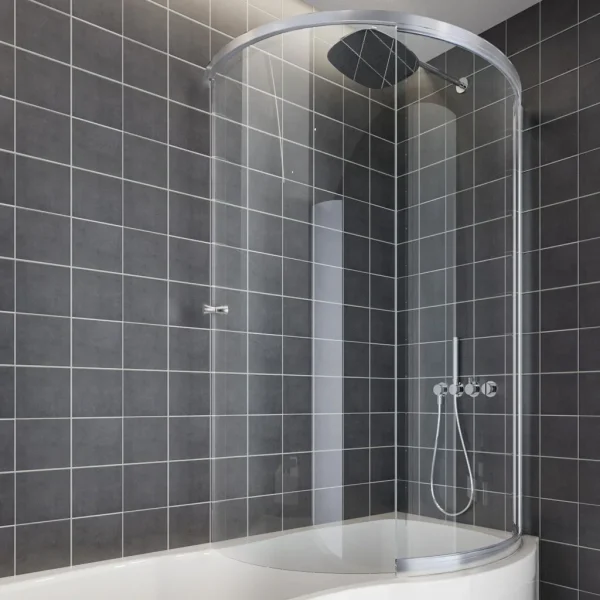 Beaufort Type 3 Sliding Door Chrome Bath Screen