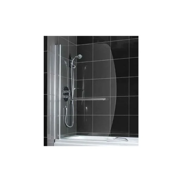 Sail Shape 5mm 1410 x 895 Shower Bath Screen With Towel Rail
