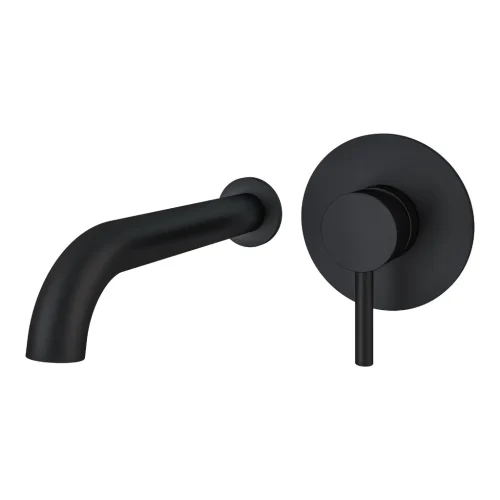 Heyford Wall Mounted Matt Black Bath Filler Tap