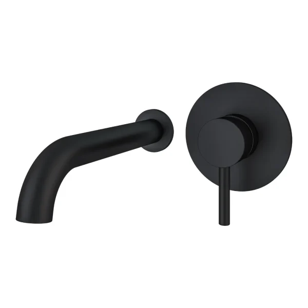 Heyford Wall Mounted Matt Black Bath Filler Tap