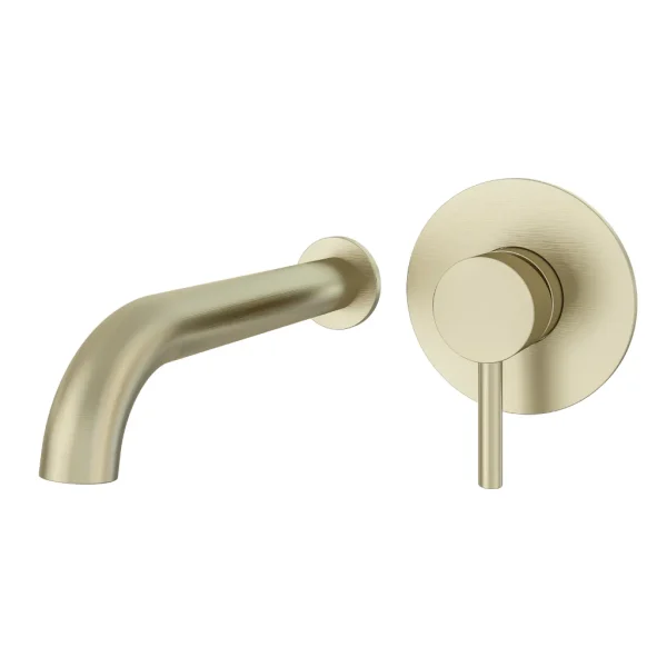 Heyford Wall Mounted Brushed Brass Bath Filler Tap