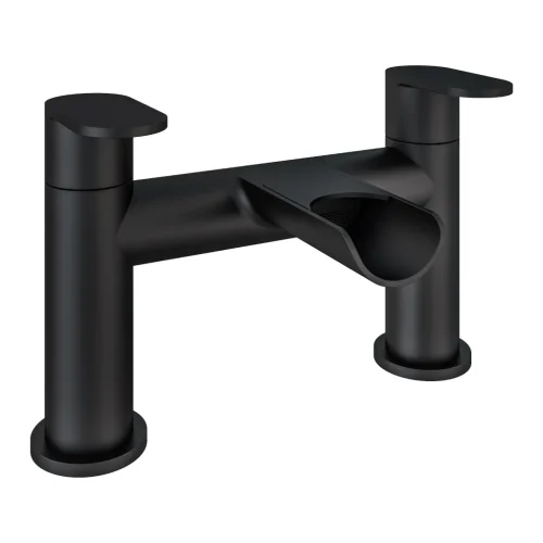 Ledwell Waterfall Matt Black Bath Filler Tap
