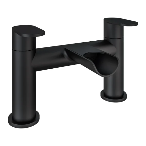 Ledwell Waterfall Matt Black Bath Filler Tap
