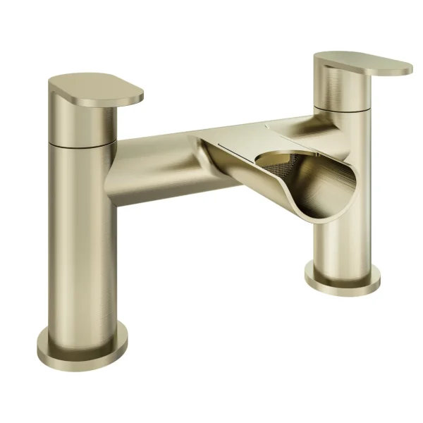 Ledwell Waterfall Brushed Brass Bath Filler Tap