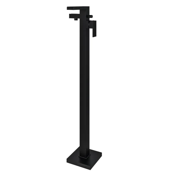 Padbury Waterfall Matt Black Freestanding Bath Shower Mixer Tap
