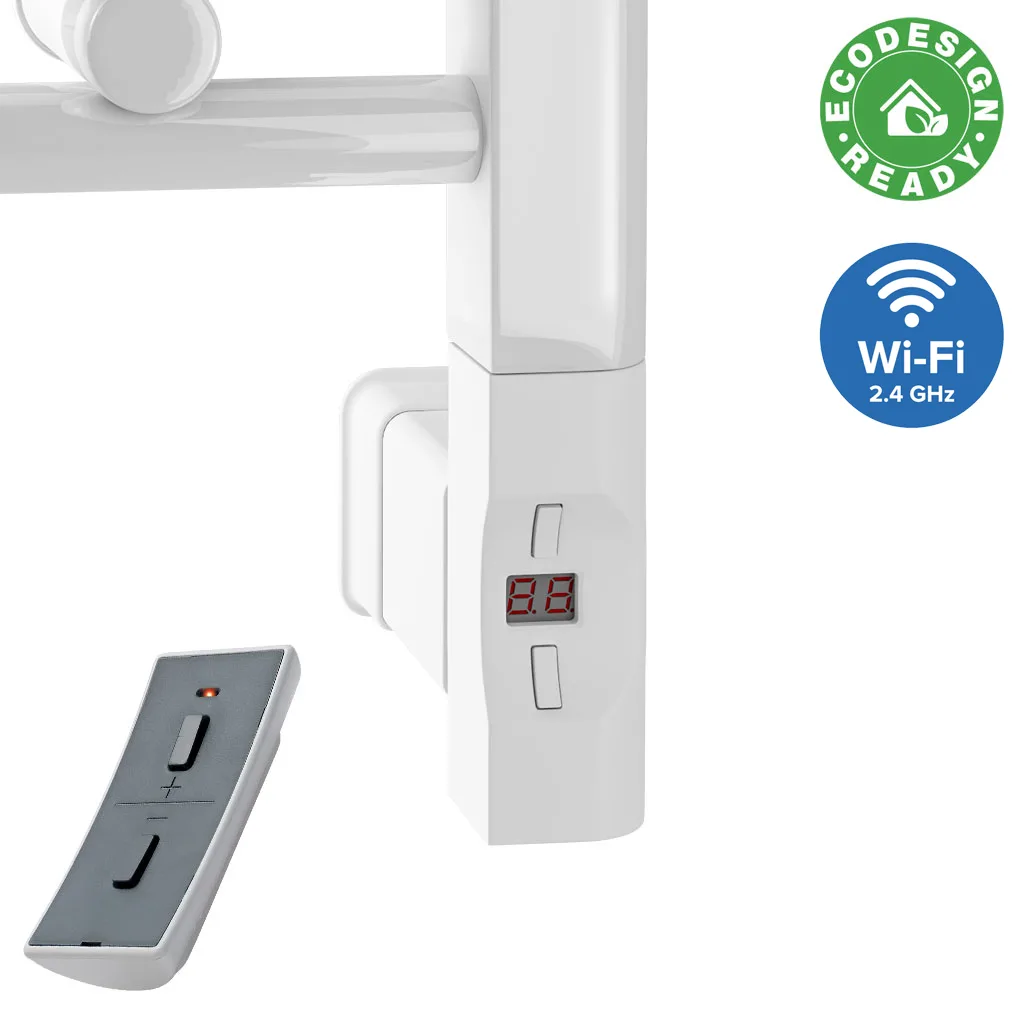 Stainless Steel Type F Gloss White Wi-Fi Horizontal Heating Elements With D Shaped Caps