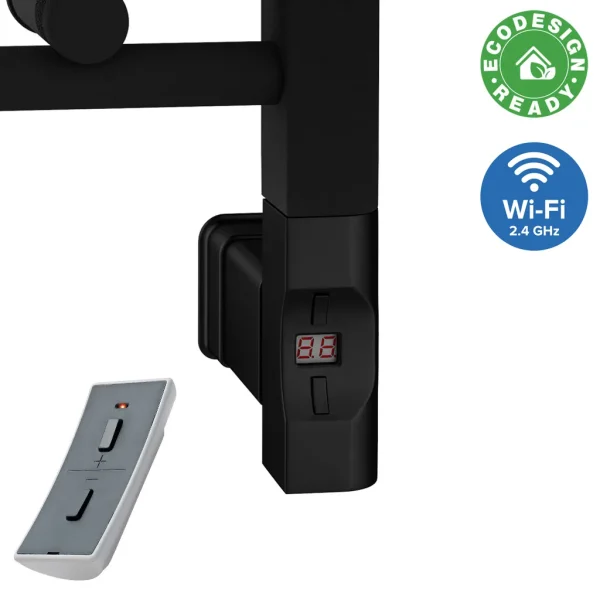 Stainless Steel Type F Matt Black Wi-Fi Horizontal Heating Elements With D Shaped Caps