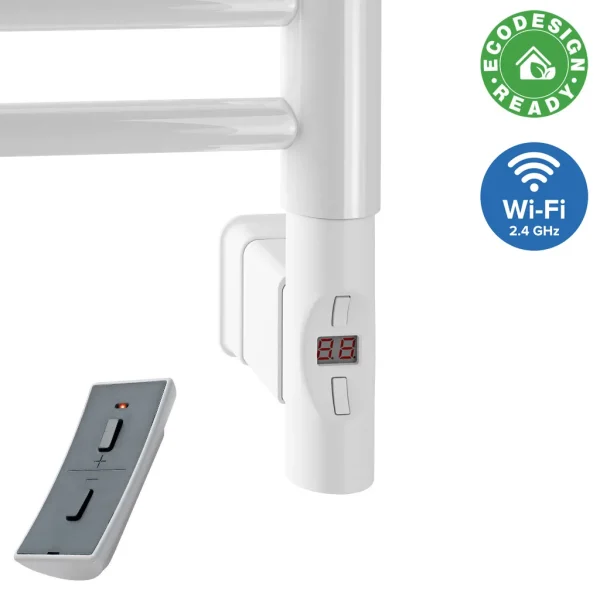 Stainless Steel Type F Gloss White Wi-Fi Horizontal Heating Elements With Round Caps