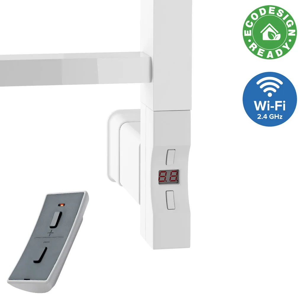 Stainless Steel Type F Gloss White Wi-Fi Horizontal Heating Elements With Square Caps