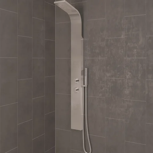 Conway Brushed Stainless Steel Shower Tower