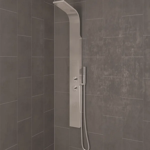 Conway Brushed Stainless Steel Shower Tower