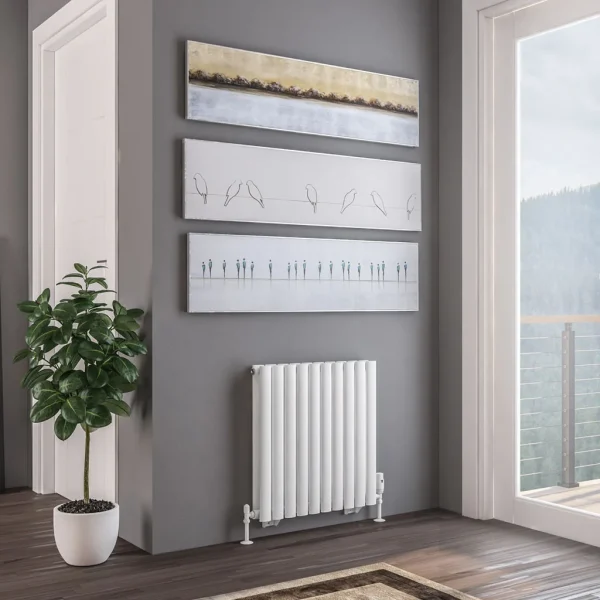 Tunstall Double Horizontal Towel Radiator Height 600mm