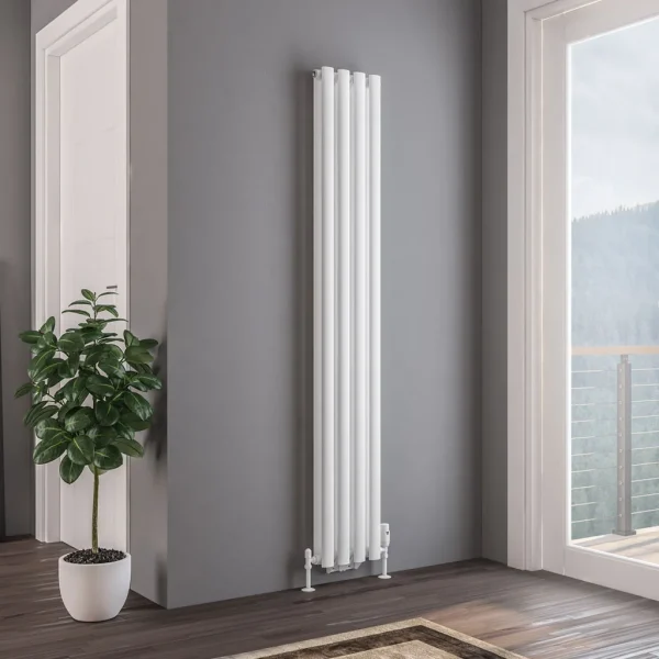 Tunstall Double Vertical Towel Radiator Height 1800mm