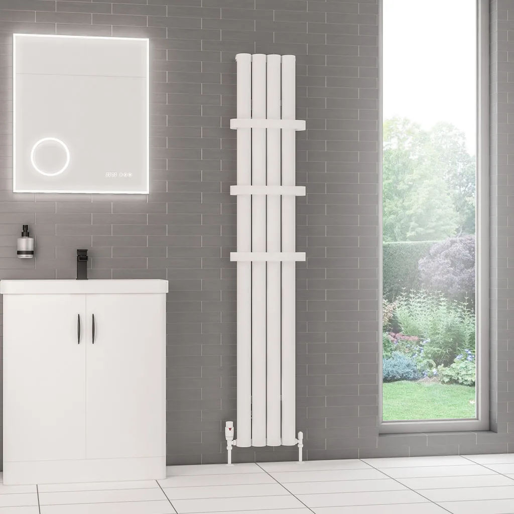 Kelmscott Vertical Aluminium Radiator Height 1800mm - Image 3