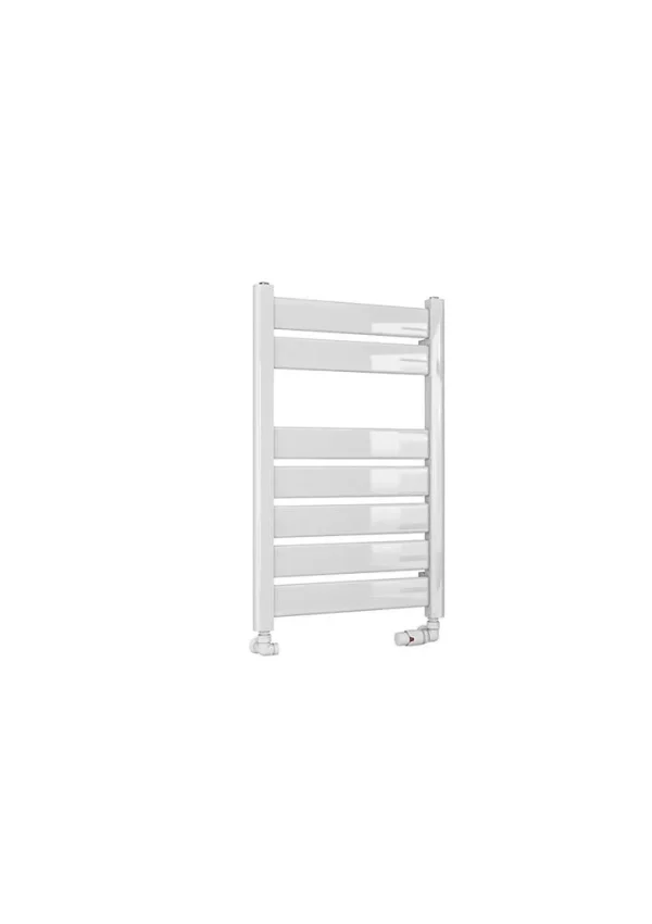 Mild Steel Santero Gloss White Heated Towel Rail