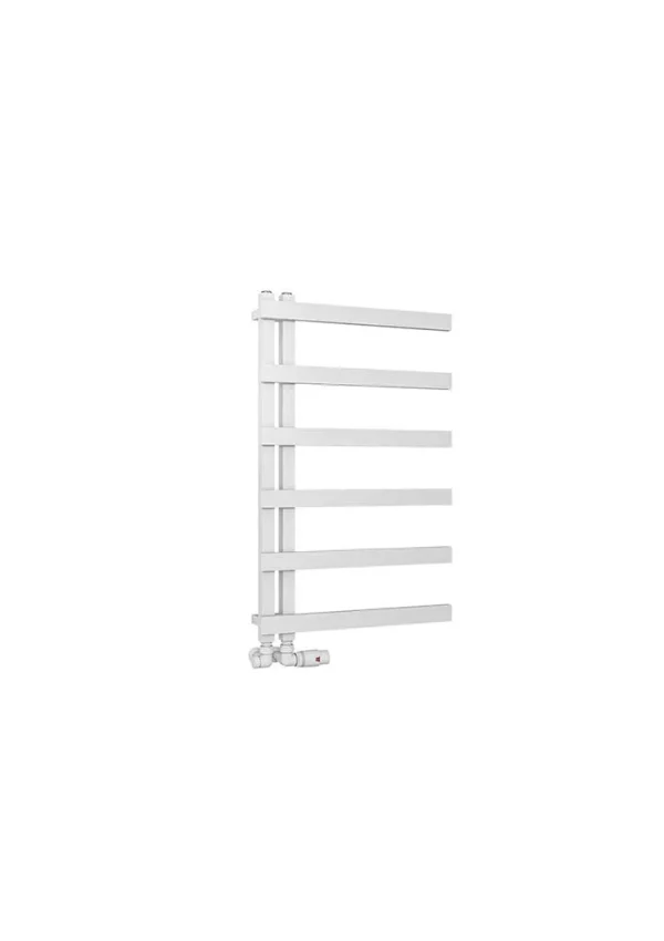 Mild Steel Platani Matt White Heated Towel Rail