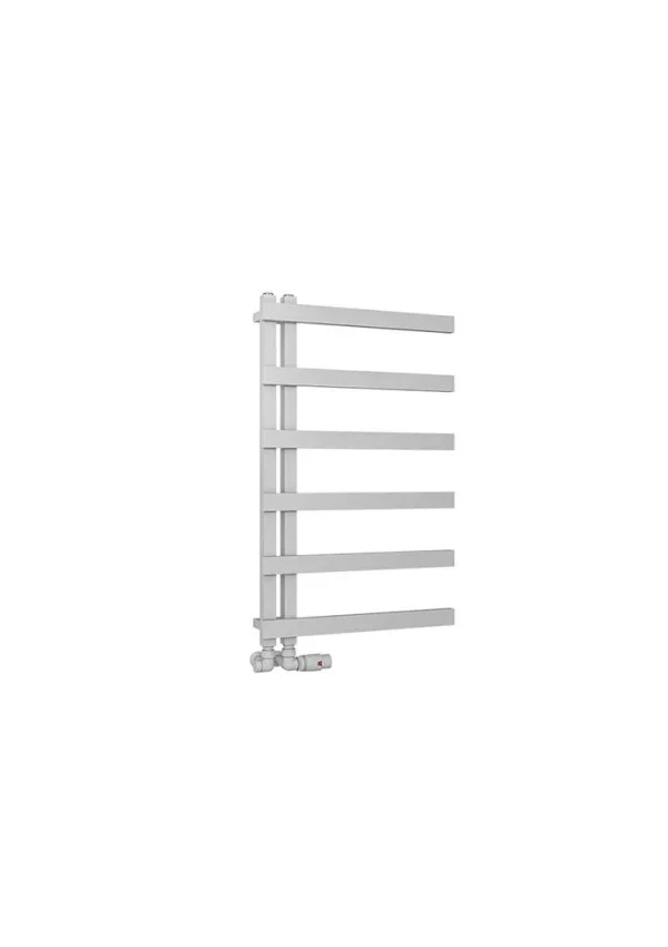 Mild Steel Platani Matt Grey Heated Towel Rail
