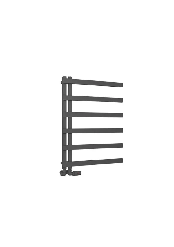 Mild Steel Platani Matt Anthracite Heated Towel Rail