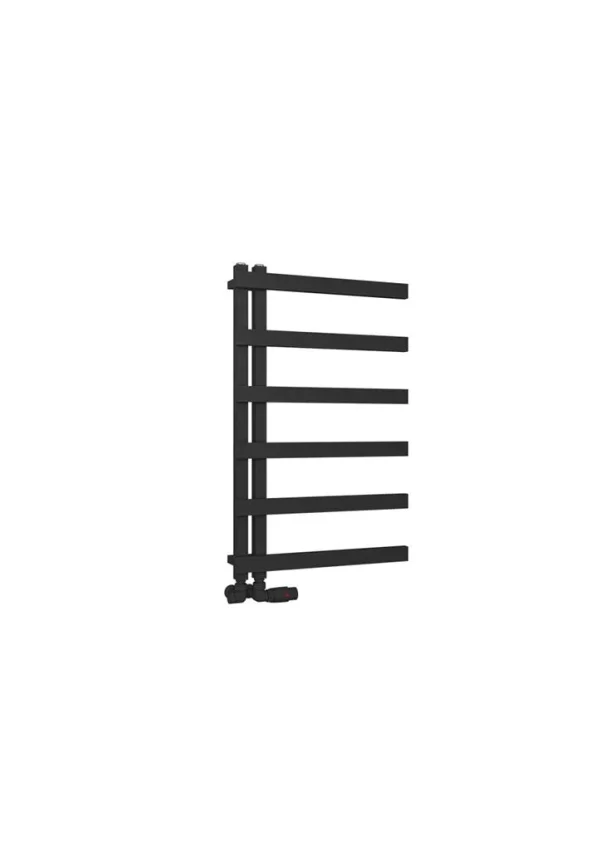 Mild Steel Platani Matt Black Heated Towel Rail