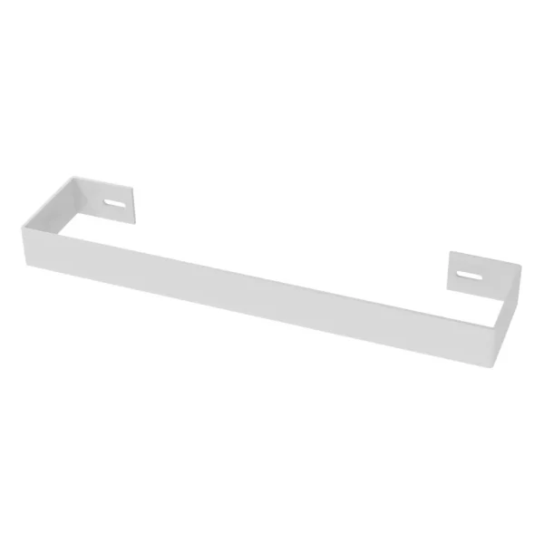 Mild Steel Wingrave Gloss White Flat Panel Towel Hanger