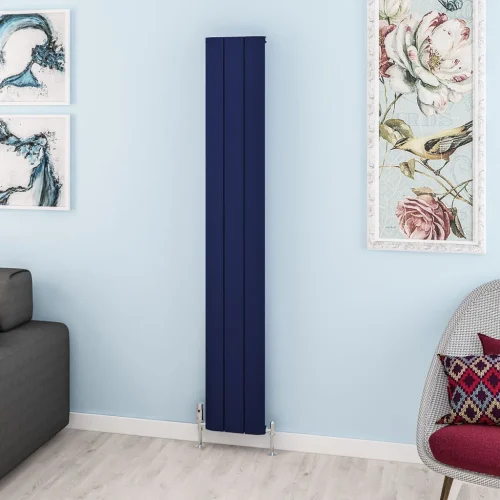 Aluminium Withington Matt Cobalt Blue Radiator