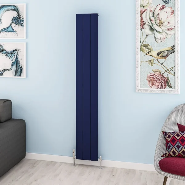 Aluminium Withington Matt Cobalt Blue Radiator